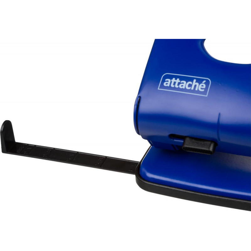 Дырокол Attache до 40 листов, с линейкой, цвет синий