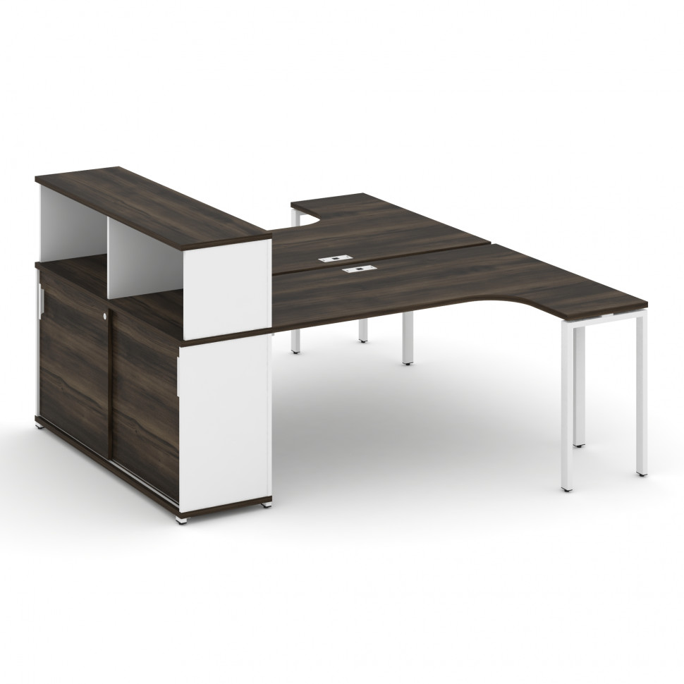 Concept Рабочая станция с опорным шкафом-купе с надставкой низ. CN.DSA-220 W Дуб Мали/Белый Бриллиан
