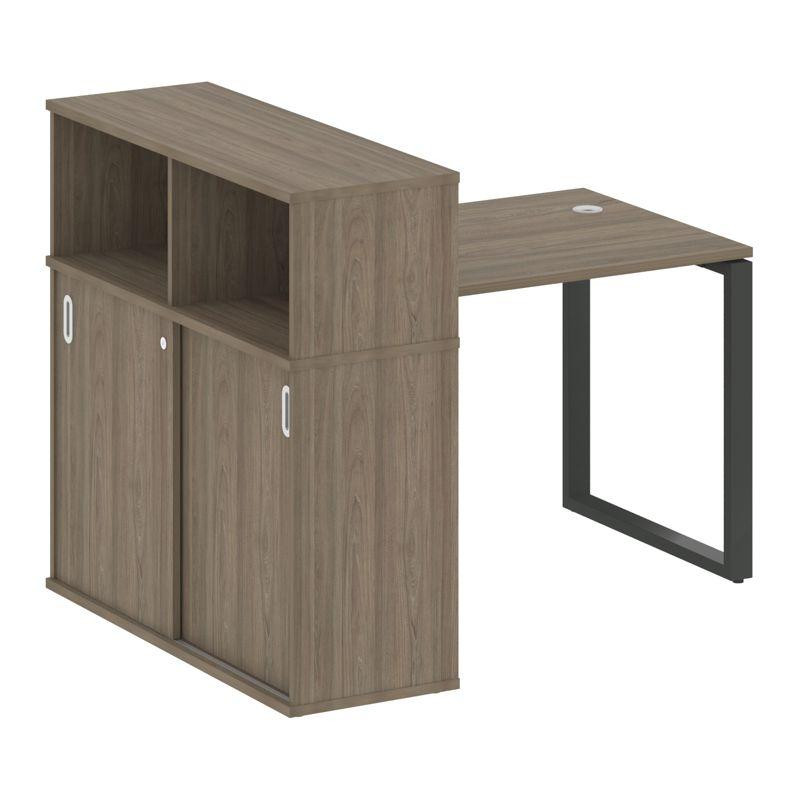 Metal System Стол письменный с шкафом-купе на О-образном м/к БО.РС-СШК-3.1 Т Вяз Благородный/Металл Metal System Стол письменный с шкафом-купе на О-образном м/к БО.РС-СШК-3.1 Т Вяз Благородный/Металл