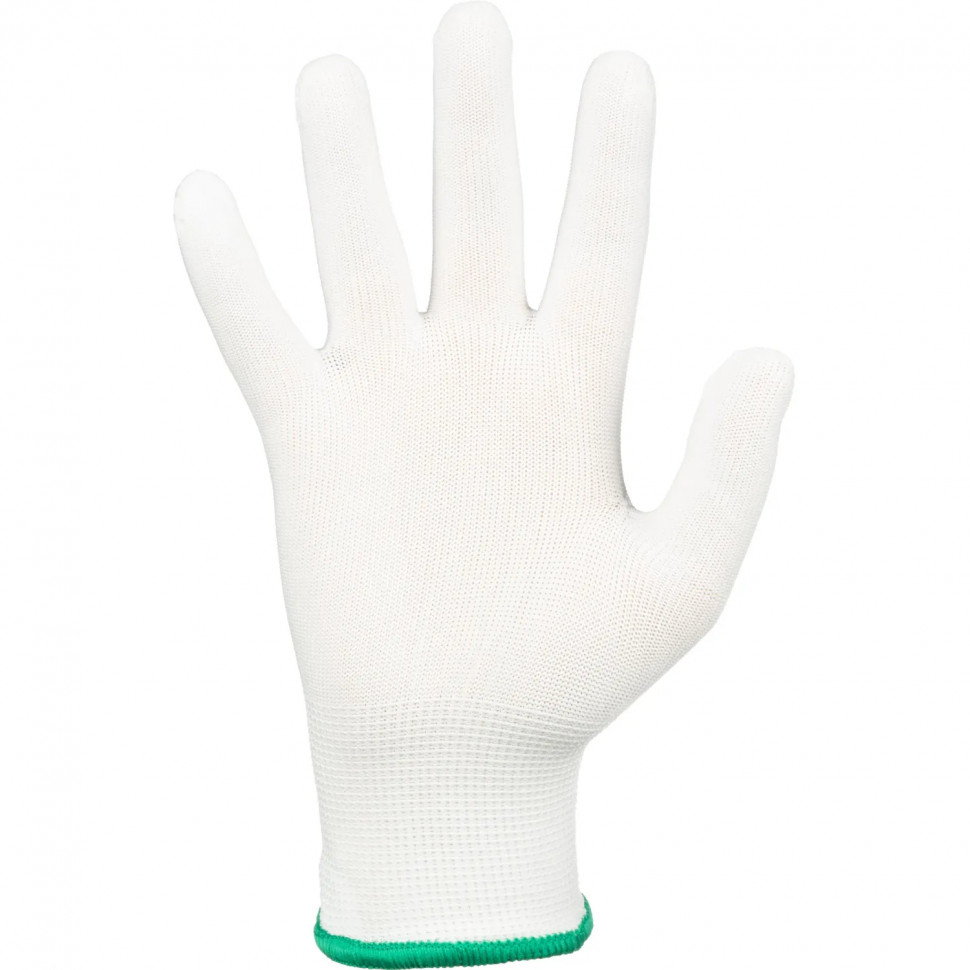 Перчатки нейлон защитные Gward  NP1001 размер 8,M белые (12 пар/уп)