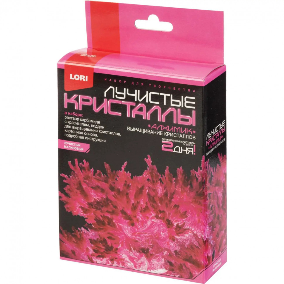Набор для опытов Лучистые кристаллы Малиновый кристалл, Лк-008