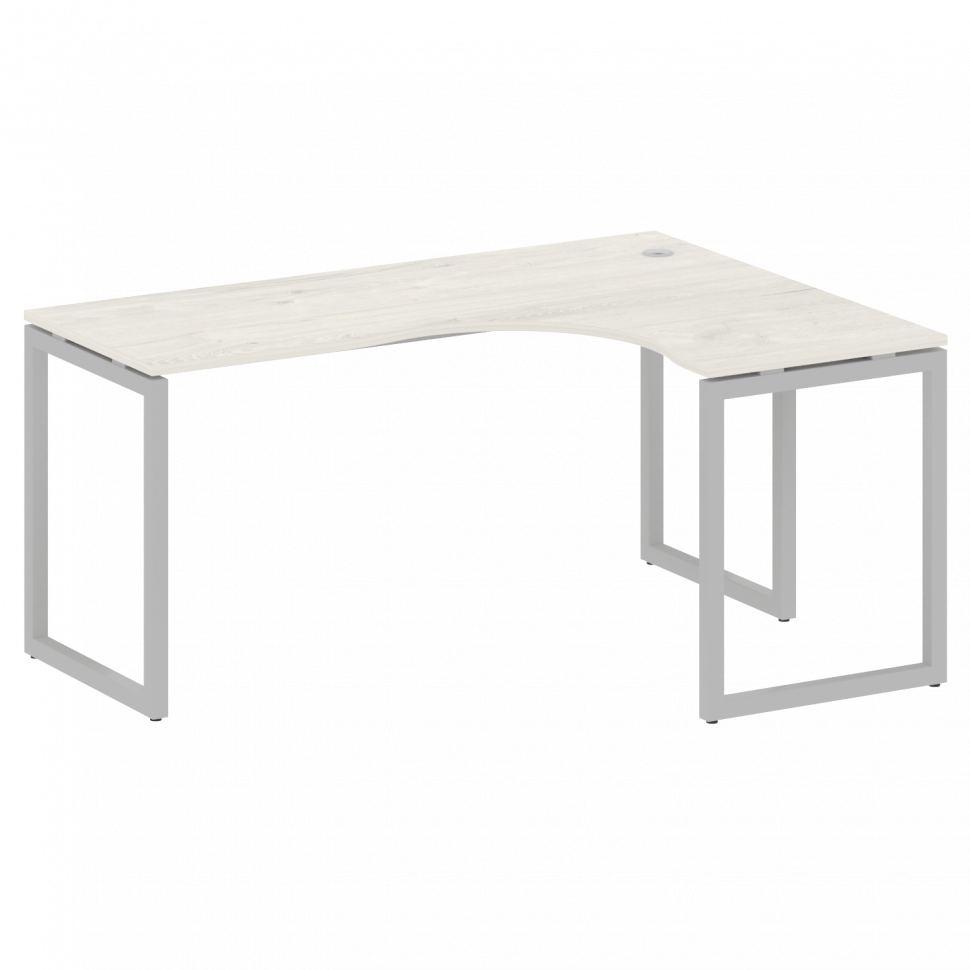 Metal System Quattro Стол криволинейный правый на О-образном м/к 40БО.СА-4 (R) Дуб Наварра/Металл Се