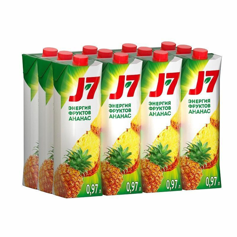 Нектар J7 Ананасовый с мякотью 0,97л