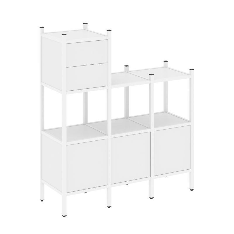 Loft Прямой стеллаж VR.L-13 Белый Бриллиант/Металл Белый 1278*446*1458