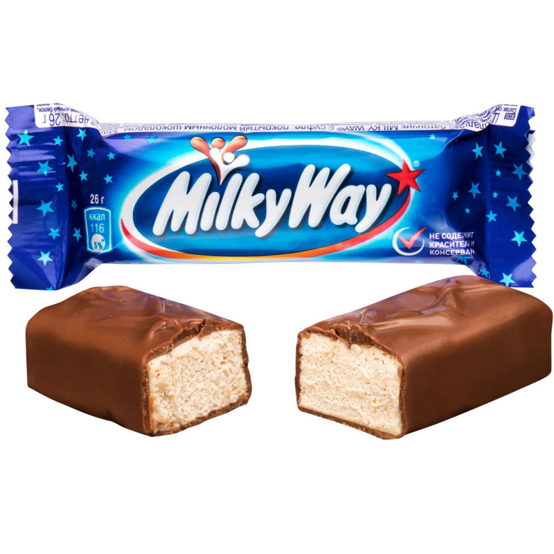 Шоколадный батончик Milky Way 26г, 36шт/уп