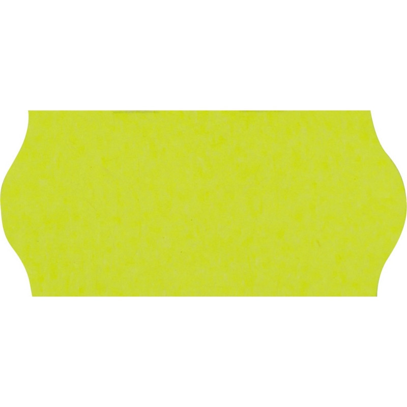 Этикет-лента 26х12 желт волна 1000шт/рул 10рул/уп