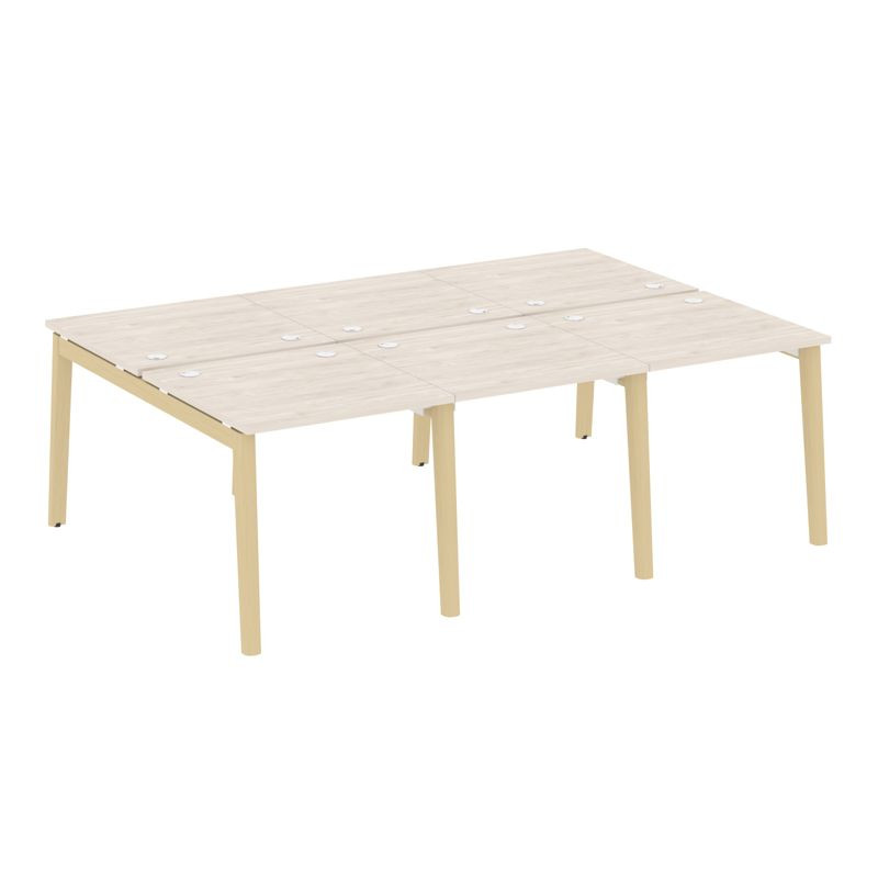 Onix Wood Рабочая станция OW.D.RS-6.0.8 Денвер Светлый/Дуб Светлый/Металл Белый 2340*1635*750