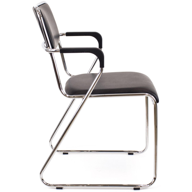 Стул 0MX_EV_Everprof Fix Plus Chrome экокожа черный