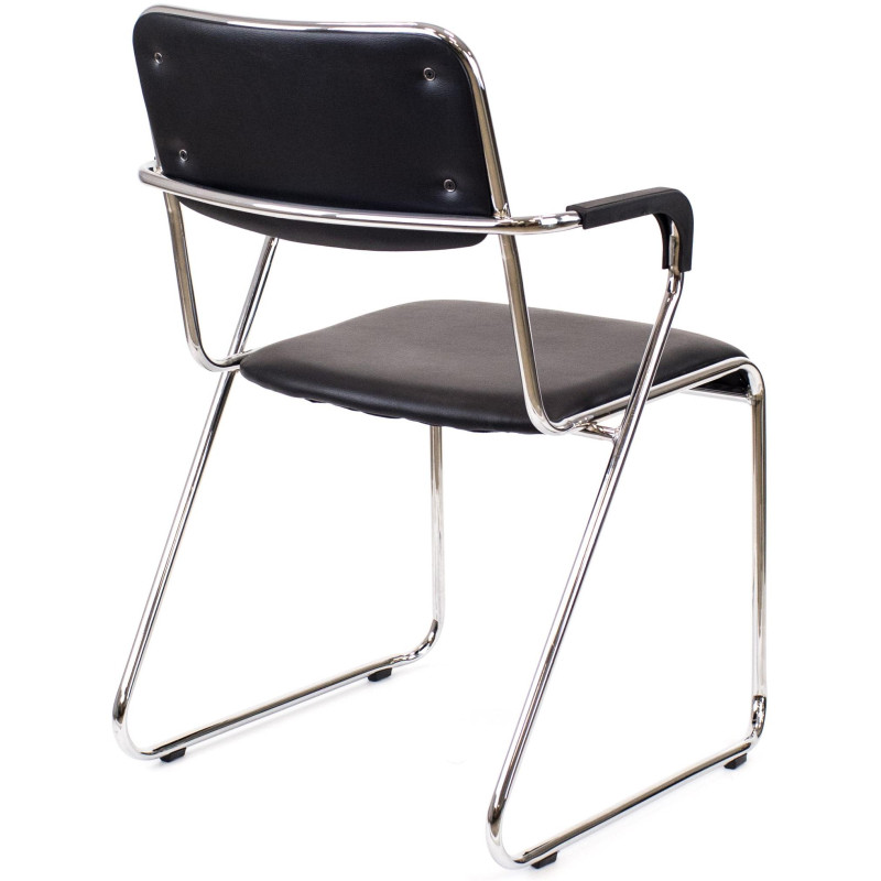 Стул 0MX_EV_Everprof Fix Plus Chrome экокожа черный