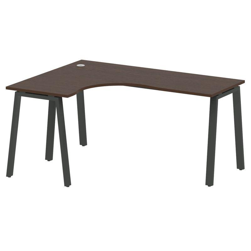 Metal System Стол криволинейный левый на А-образном м/к БА.СА-4 (L) Венге Цаво/Металл Антрацит 1600* Metal System Стол криволинейный левый на А-образном м/к БА.СА-4 (L) Венге Цаво/Металл Антрацит 1600*