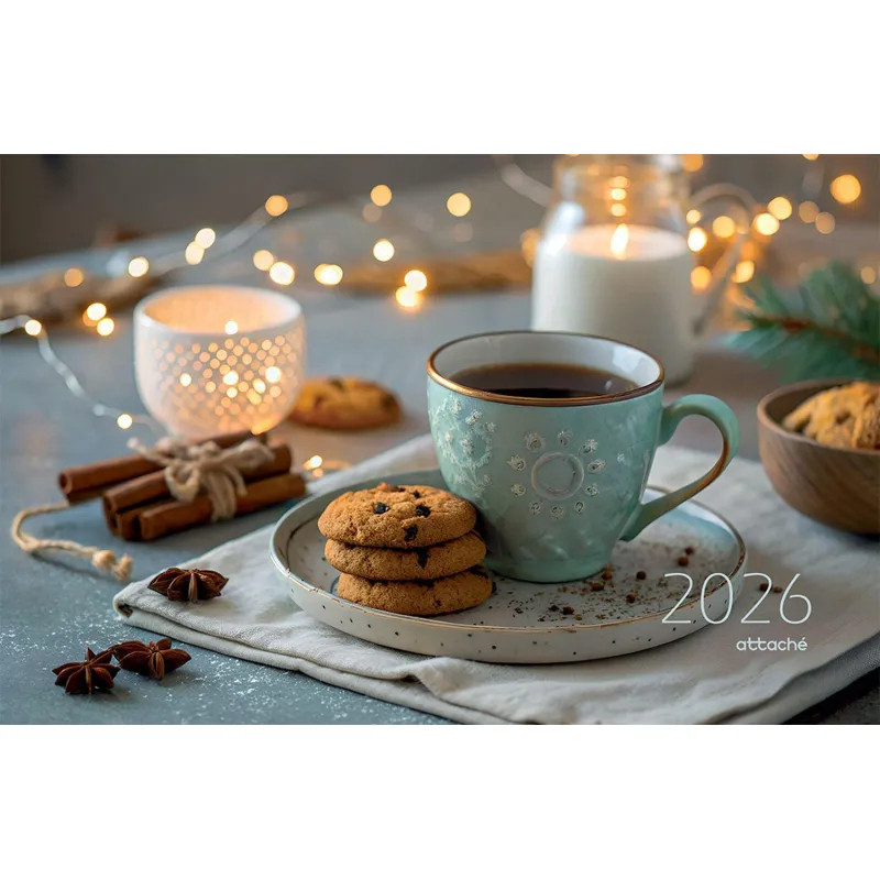 Календарь настенный 3-х блочный 2026 Attache, 305х675, Печенье, 80г