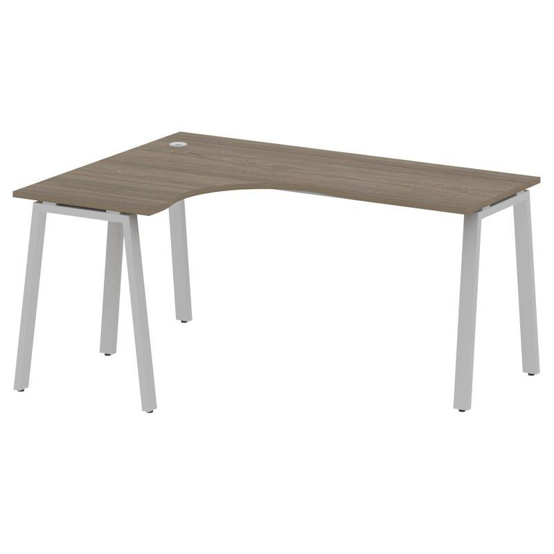 Metal System Стол криволинейный левый на А-образном м/к БА.СА-4 (L) Вяз Благородный/Металл Серый 160 Metal System Стол криволинейный левый на А-образном м/к БА.СА-4 (L) Вяз Благородный/Металл Серый 160