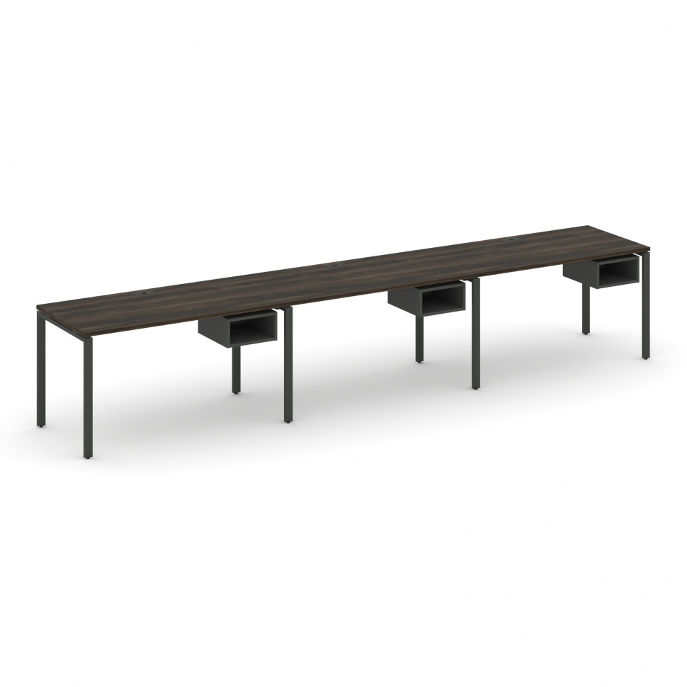 Concept Рабочая станция односторонняя с подвес. тумбами 3 места CN.ORS-121 Дуб Мали/Антрацит/Металл Concept Рабочая станция односторонняя с подвес. тумбами 3 места CN.ORS-121 Дуб Мали/Антрацит/Металл