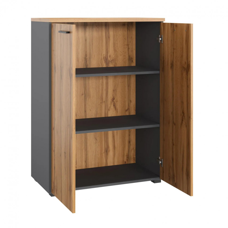Стеллаж для документов низкий К-Loft 241H011 выс 1080 дуб натур./графит
