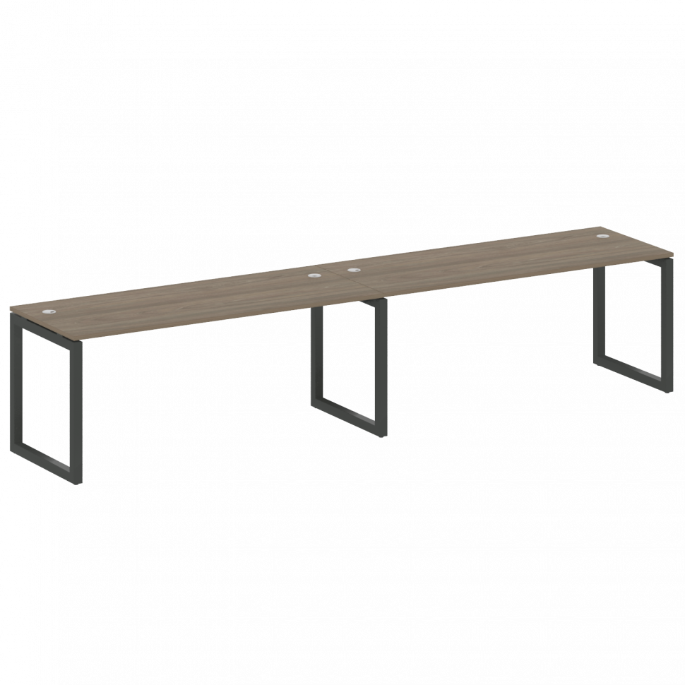 Metal System Quattro Рабочая станция на 2 места на О-образном м/к 50БО.СМ-2.5 Вяз Благородный/Металл