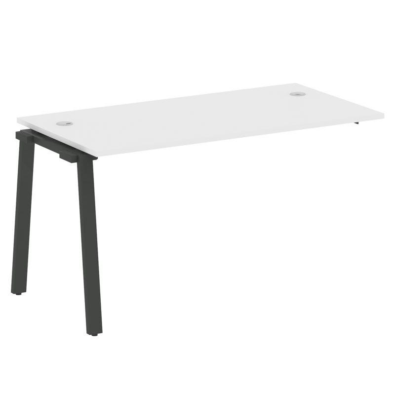 Metal System Проходной элемент рабочей станции на А-образном м/к БА.ПРС-СП-1.3 Белый/Металл Антрацит