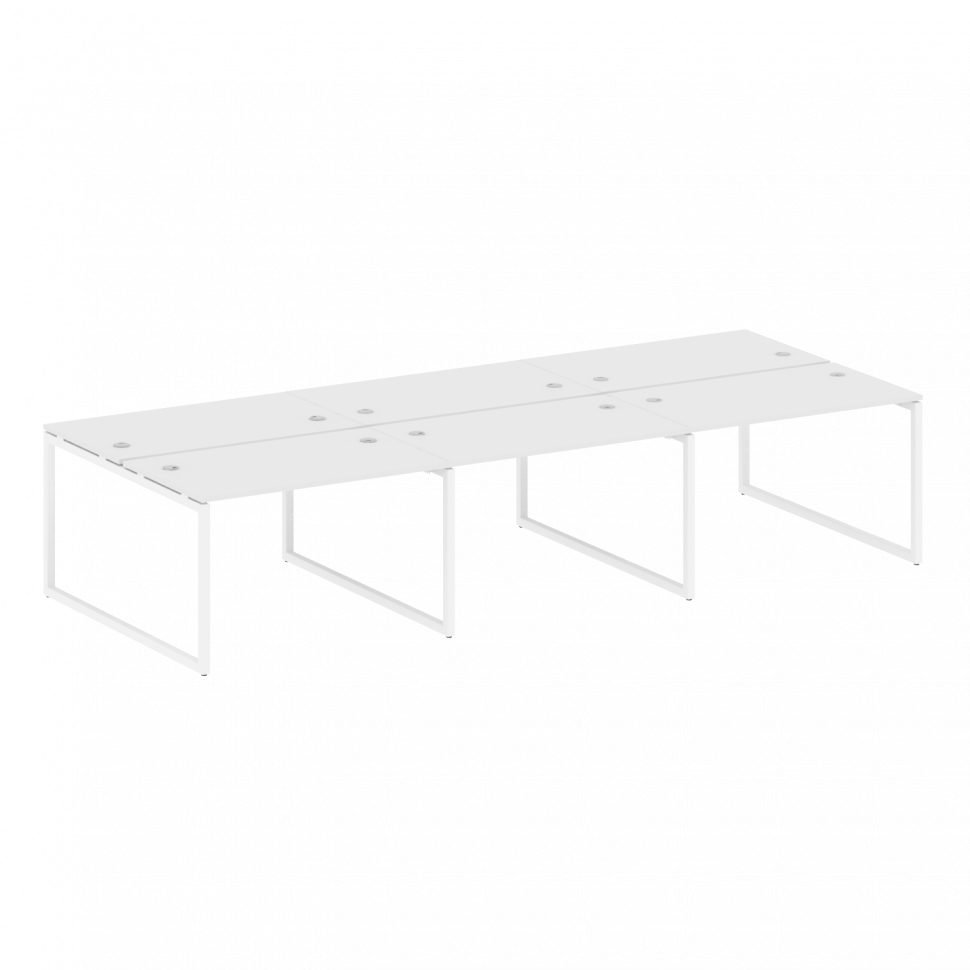 Metal System Quattro Рабочая станция на 6 раб. мест на О-образном м/к 40БО.СМ-6.2 Белый/Металл Белый Metal System Quattro Рабочая станция на 6 раб. мест на О-образном м/к 40БО.СМ-6.2 Белый/Металл Белый