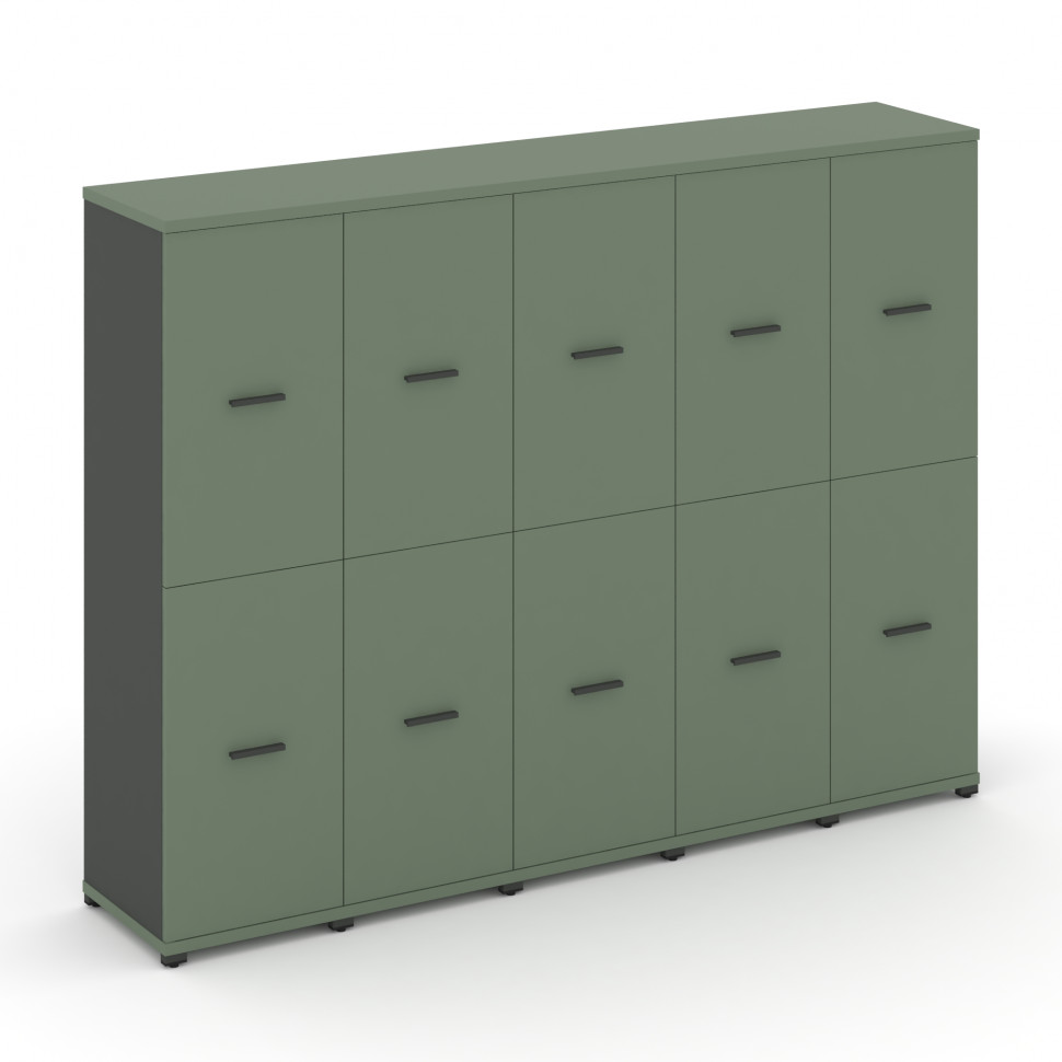 Concept Шкаф 5 узких секций, 4 ниши CN.STU-452 A Кобо/Антрацит/Металл Антрацит 2084*420*1554