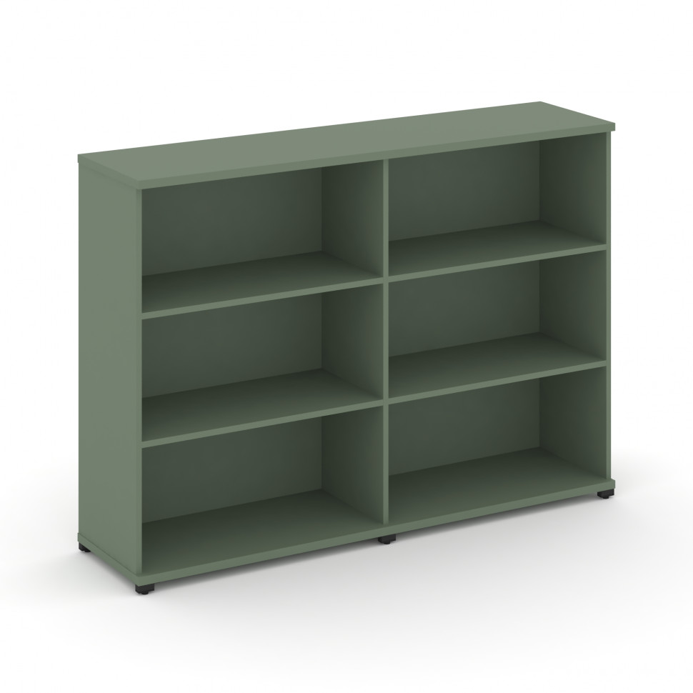 Concept Стеллаж 2 широкие секции, 3 ниши CN.STS-320 Кобо/Металл Черный 1668*420*1186