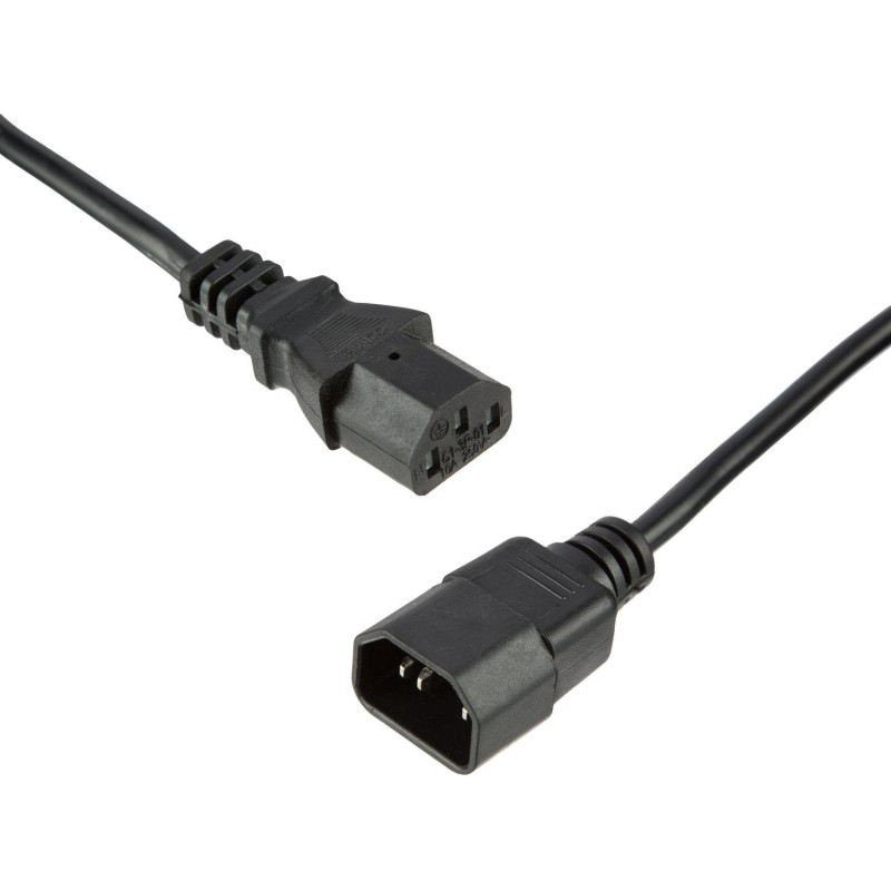 Кабель питания ProMega C13(F)-C14, 10А, 0,75мм2, 1.8м, чер (OPC002)