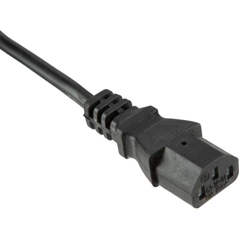 Кабель питания ProMega C13(F)-C14, 10А, 0,75мм2, 1.8м, чер (OPC002)