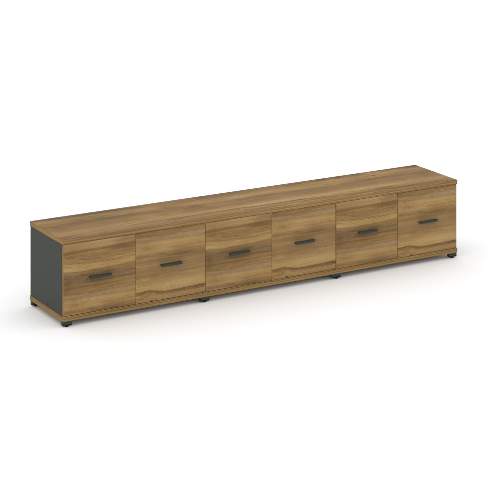 Concept Шкаф 3 широкие секции, 1 ниша CN.STS-133 A Сандал Янтарный/Антрацит/Металл Антрацит 2500*420