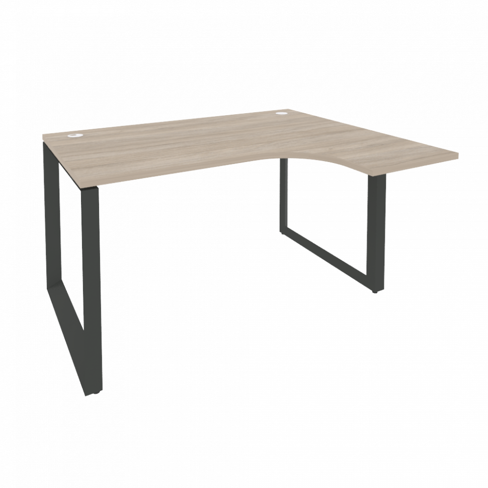 Onix Стол эргономичный правый на О-образном м/к O.MO-SA-3 (R) Дуб Аттик/Металл Антрацит 1380*1180*75