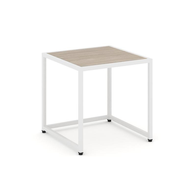 Loft Стол журнальный VR.L-SJK-45 Дуб Аттик/Металл Белый 450*450*450 Loft Стол журнальный VR.L-SJK-45 Дуб Аттик/Металл Белый 450*450*450