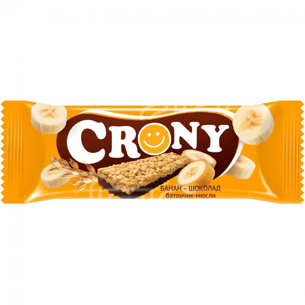 Батончик мюсли Crony Банан и шоколад, 50гх12шт/уп