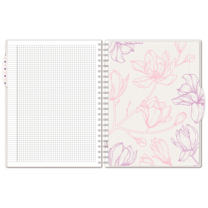 Бизнес-тетрадь А4,140л,кл,спир.пласт Attache Selection Flower Dreams 876751