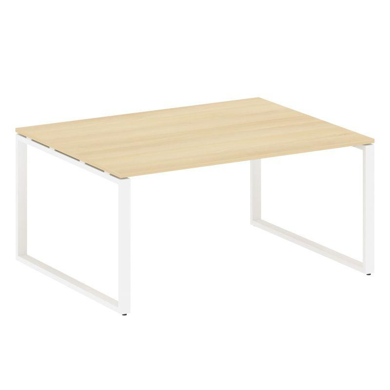 Metal System Переговорный стол (1 столешница) на О-образном м/к БО.ПРГ-1.4 Акация Лорка/Металл Белый