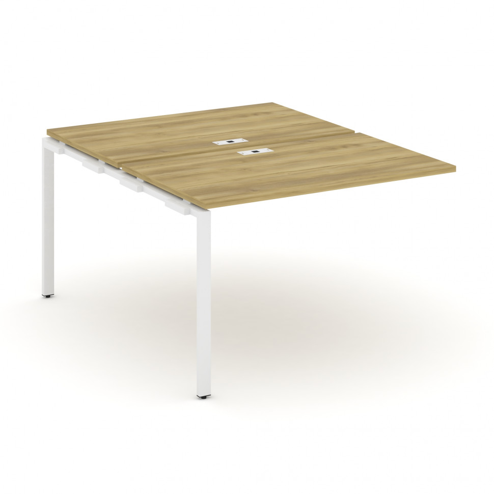 Concept Двойной наборный элемент рабочей станциии CN.DNRS-002 Дуб Винченцо/Металл Белый 1180*1480*75