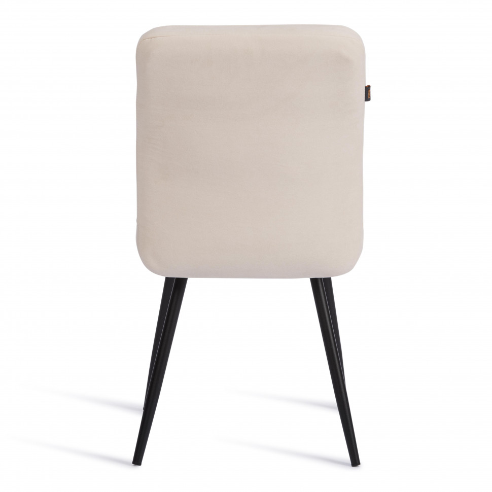 Стул обеденный Medeo флок , молочный/черный, 4, 47х56х89