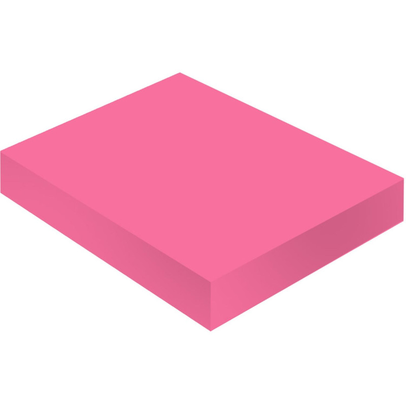 Стикеры Attache с клеев. краем 76х51,неон, розовый 100л