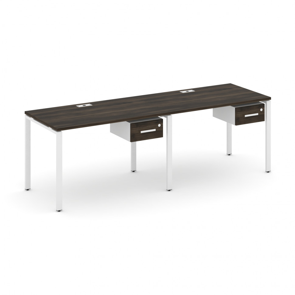 Concept Рабочая станция односторонняя с подвес. тумбами 2 места CN.ORS-110 W Дуб Мали/Белый Бриллиан