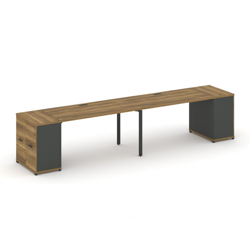 Concept Рабочая станция с опорными распаш. шкафами CN.ORS-219 A Сандал Янтарный/Антрацит/Металл Антр Concept Рабочая станция с опорными распаш. шкафами CN.ORS-219 A Сандал Янтарный/Антрацит/Металл Антр