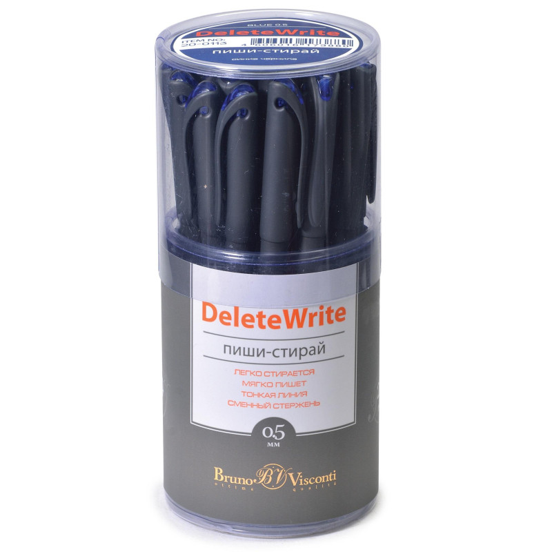 Ручка гелевая неавтоматическая BV DeleteWrite пиши-стирай 0.5мм 20-0113