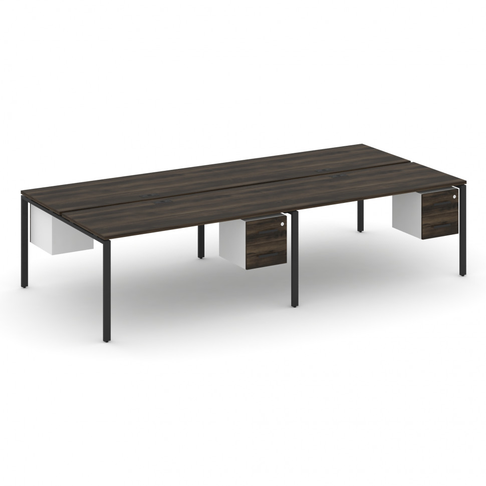 Concept Рабочая станция двухсторонняя с подвесными тумбами на 4 места CN.DRS-136 B Дуб Мали/Белый Бр Concept Рабочая станция двухсторонняя с подвесными тумбами на 4 места CN.DRS-136 B Дуб Мали/Белый Бр