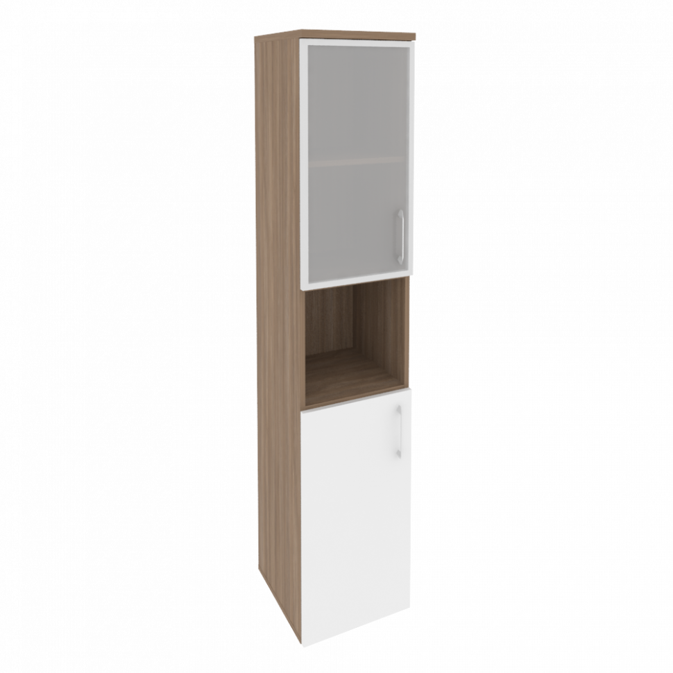 Onix Шкаф высокий узкий левый O.SU-1.4 R (L) Дуб Аризона/Белый Бриллиант 400*420*1977 Onix Шкаф высокий узкий левый O.SU-1.4 R (L) Дуб Аризона/Белый Бриллиант 400*420*1977