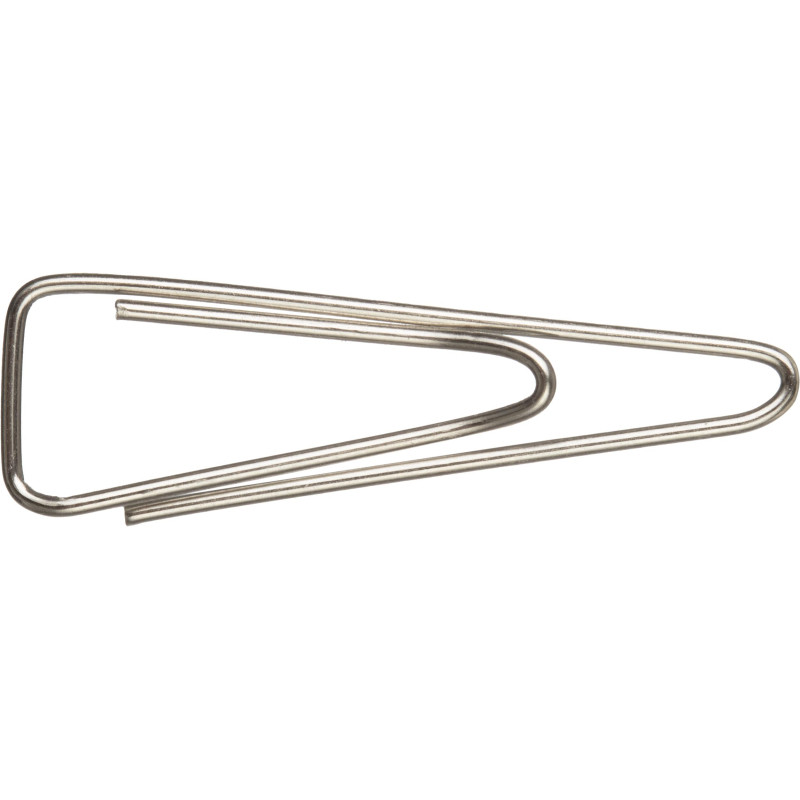 Скрепки КОМУС с отгибом,никелированные,25 мм,треугольные,100 шт/уп