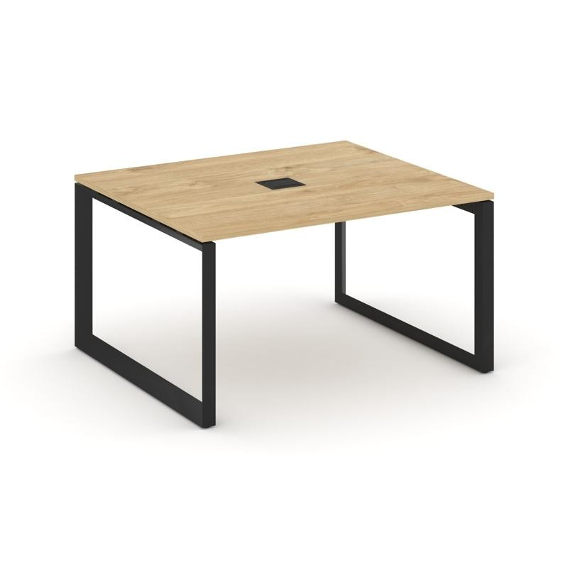 Style Project Стол переговорный SN-59O.SPRG-032 Тиквуд Светлый/Металл Черный 1180*1180*750