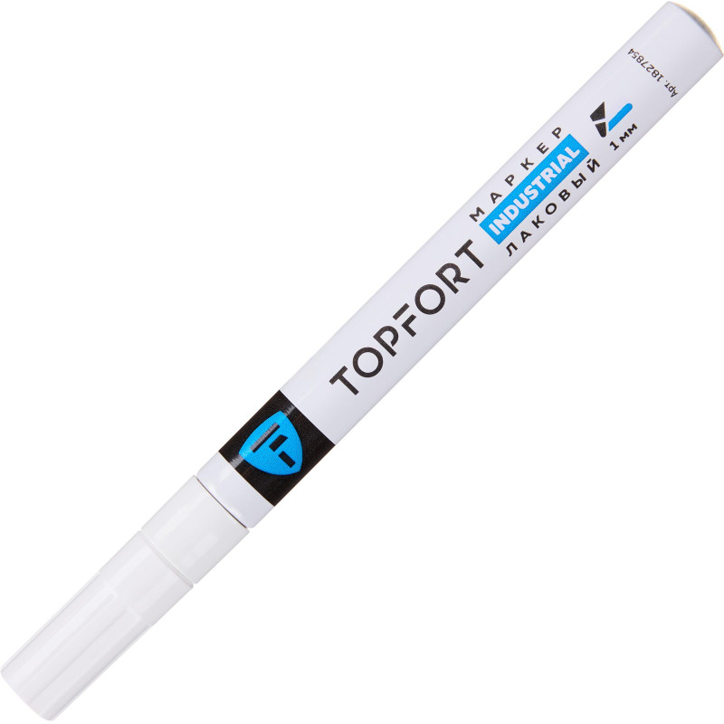 Маркер лаковый TOPFORT Industrial 1 мм белый