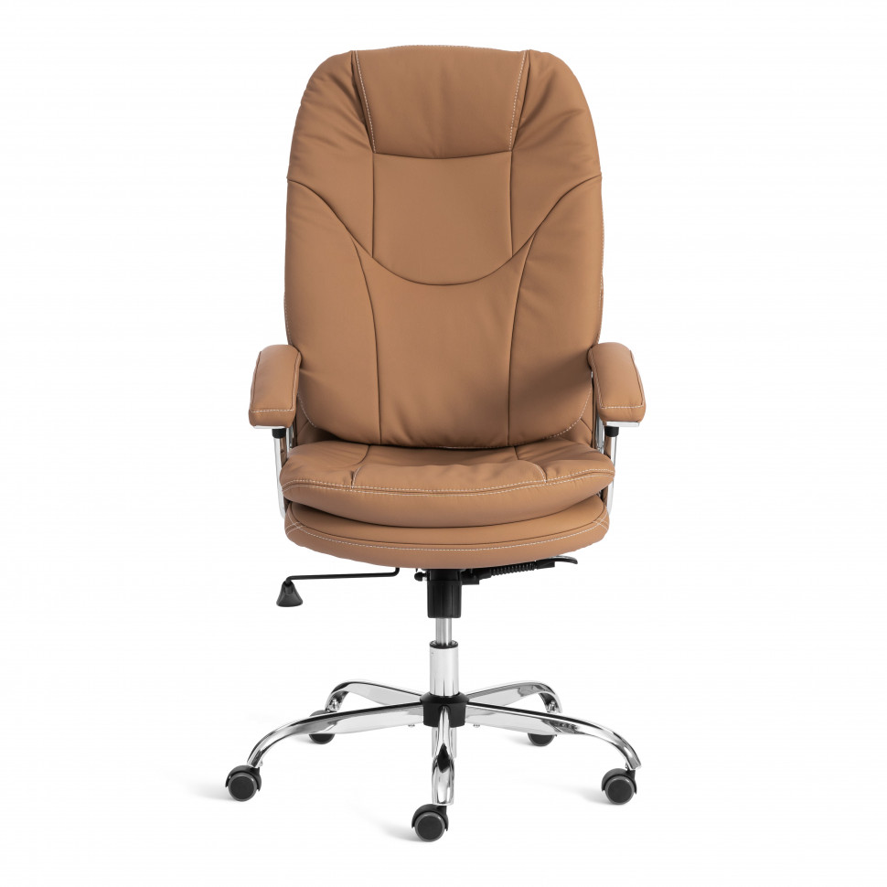 Кресло Софти Люкс/Softy Lux Экокожа LUX Classic 18-13, св.-коричневый