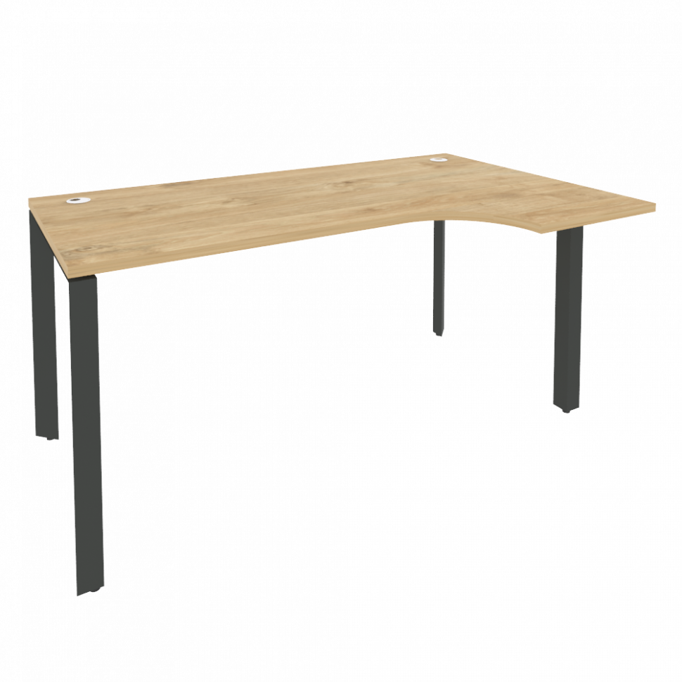 Onix Стол эргономичный правый на П-образном м/к O.MP-SA-1 (R) Тиквуд Светлый/Металл Антрацит 1580*98