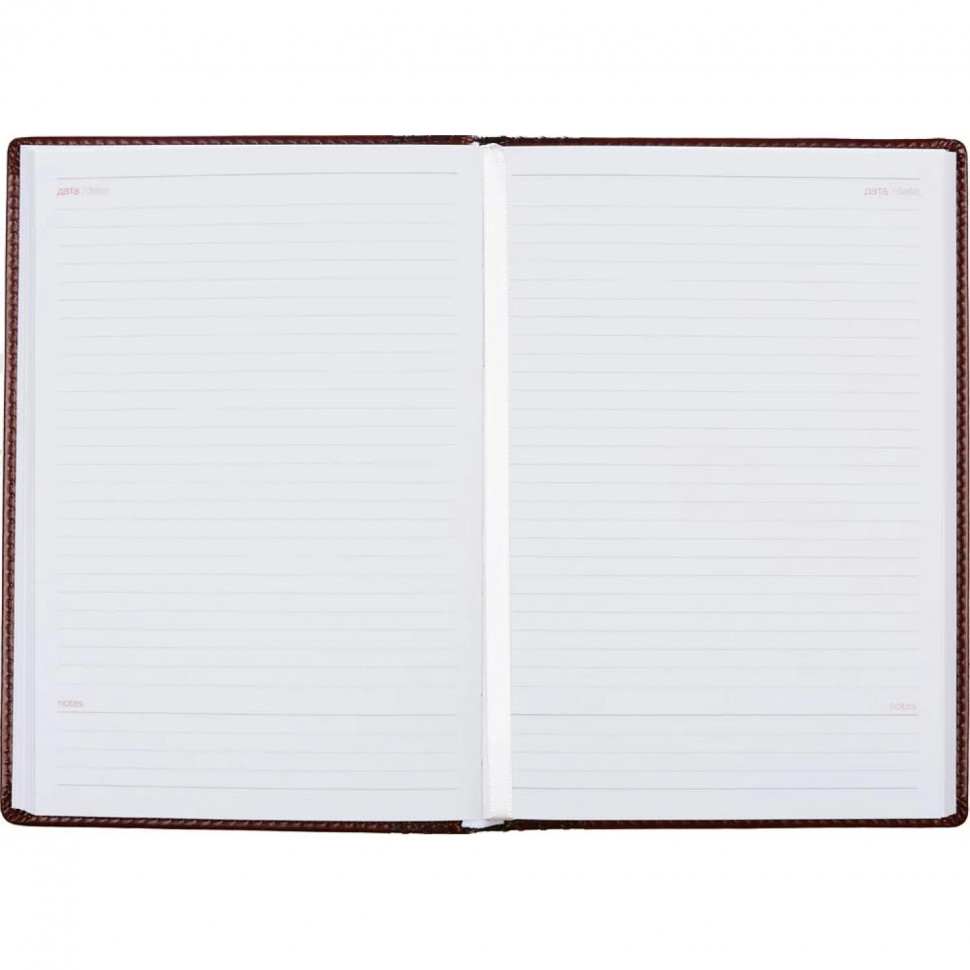 Ежедневник недатированный корич, тв.пер, 140х200, 160л, Lozanna AZ052/brown