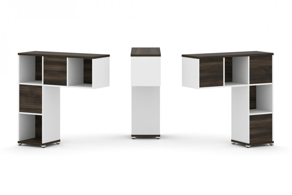 Concept Надставка низкая CN.DNN-001 Дуб Мали/Белый Бриллиант/Металл Белый 1099*365*1130