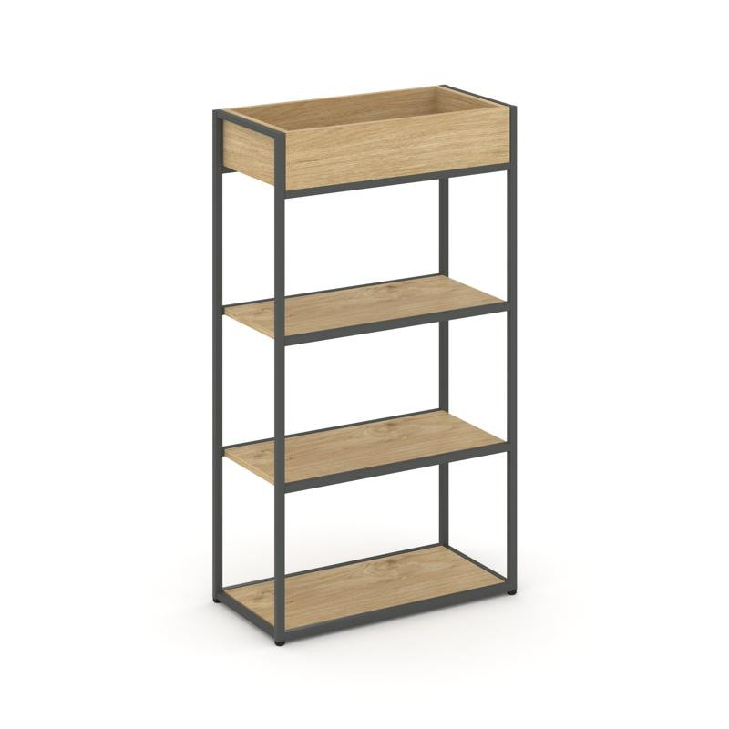 Rift Стеллаж металлический высокий приставной RF.STM-003 Тиквуд Светлый/Металл Антрацит 796*350*1250