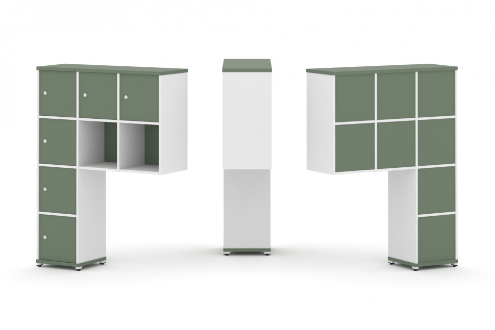 Concept Надставка высокая CN.ONV-009 Кобо/Белый Бриллиант/Металл Белый 1099*350*1486