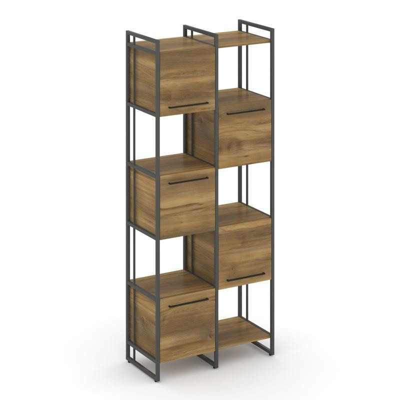 Rift Шкаф комбинированый RF.NS-003 Сандал Янтарный/Металл Антрацит/Черный Ручки 820*396*2010