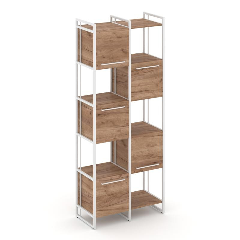 Rift Шкаф комбинированый RF.NS-003 Дуб Табак/Металл Белый/Белый Ручки 820*396*2010